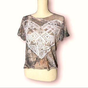 Women’s Real-tree by Just Ginger Medium Camo Tshirt
